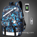 INEO Luminous Kids Trolley School Bag With Wheels High School Bag For Laptops Custom Logo